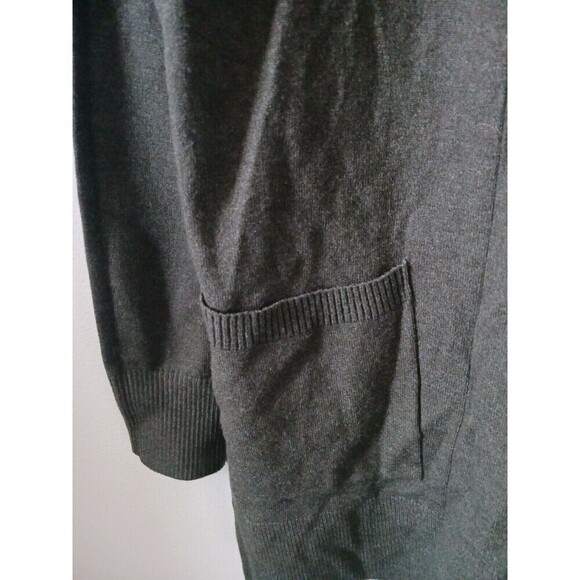 Pink Clover Stitch Fix Cardigan Sweater Open Front Pockets Olive Green S - Picture 5 of 7